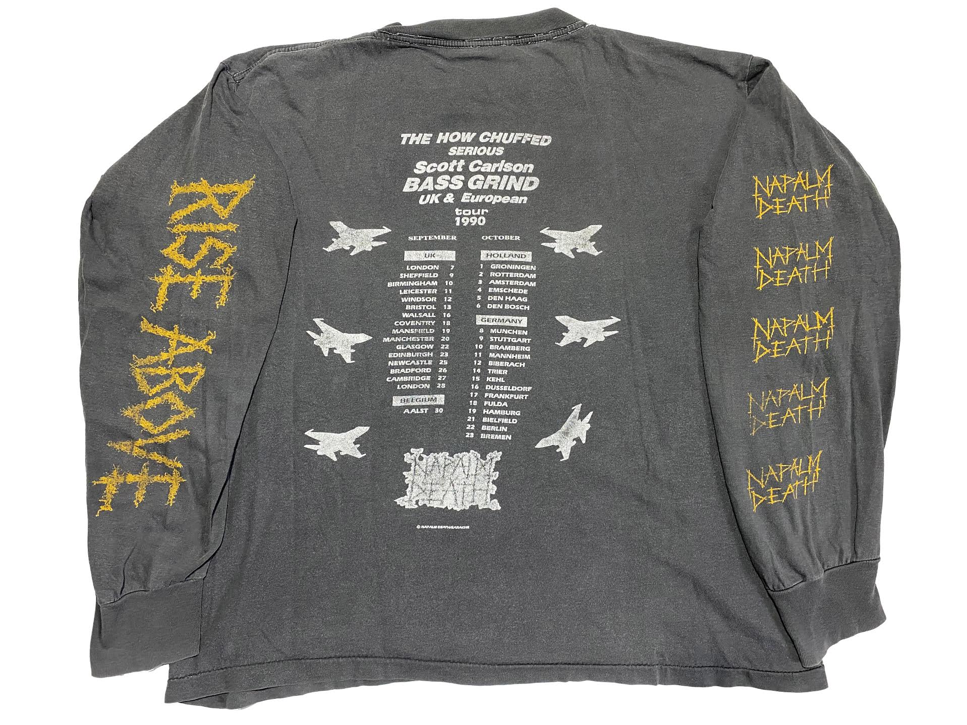 1990 Napalm Death 'UK & European Tour' long sleeve – PR1MERO