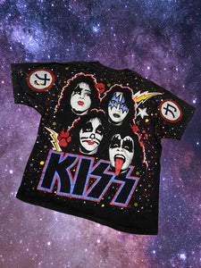 1992 Kiss 'Space Faces' all over print